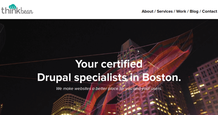 Home page of #7 Top Drupal Website Design Company: Thinkbean