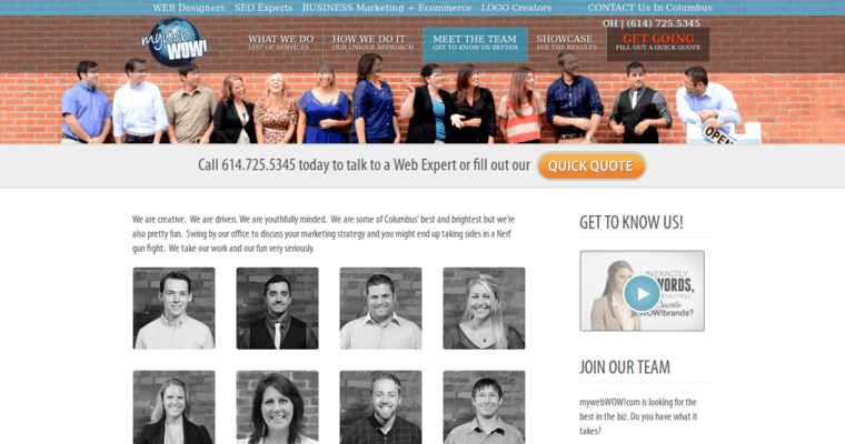 Team page of #6 Best eCommerce Website Design Business: My Web Wow
