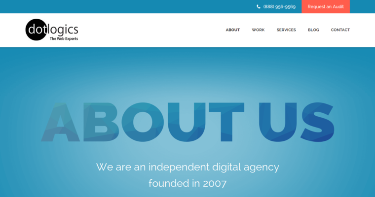 About page of #8 Best eCommerce Website Design Agency: Dotlogics