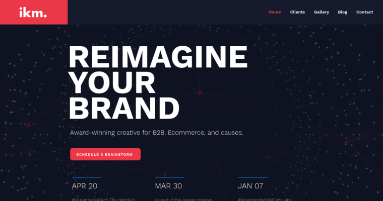 Home page of #14 Best eCommerce Website Development Firm: IKM Creative