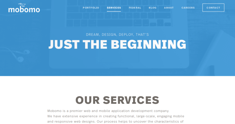 Service page of #7 Top Enterprise Web Design Company: Mobomo