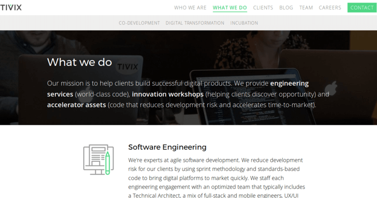 Service page of #3 Leading Enterprise Web Design Firm: Tivix