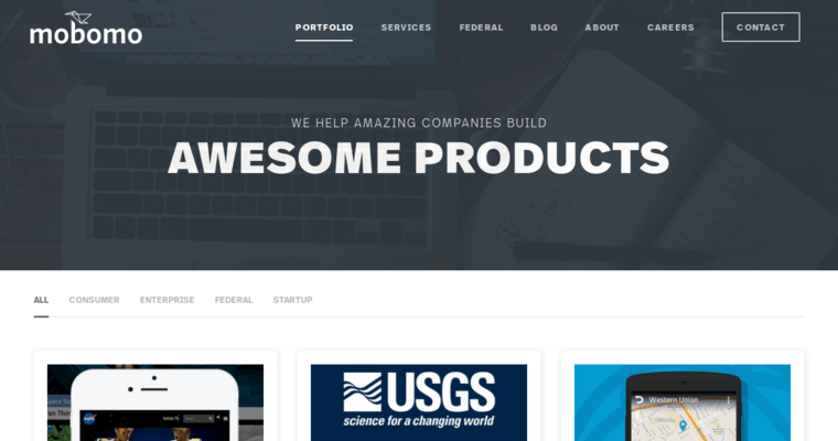 Folio page of #7 Top Enterprise Web Design Company: Mobomo