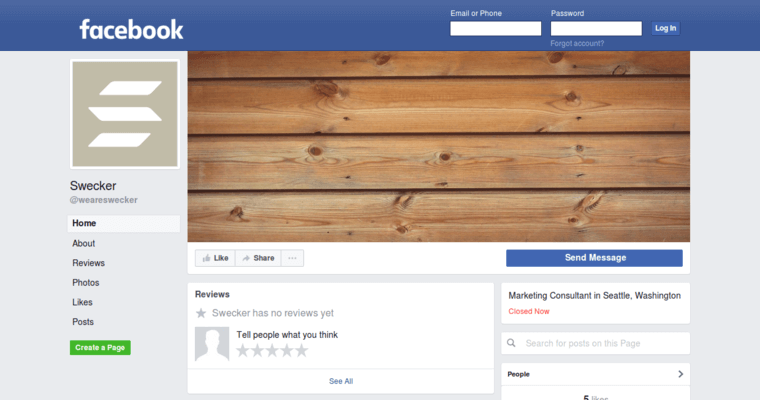 Facebook page of #6 Top Enterprise Web Design Agency: Swecker