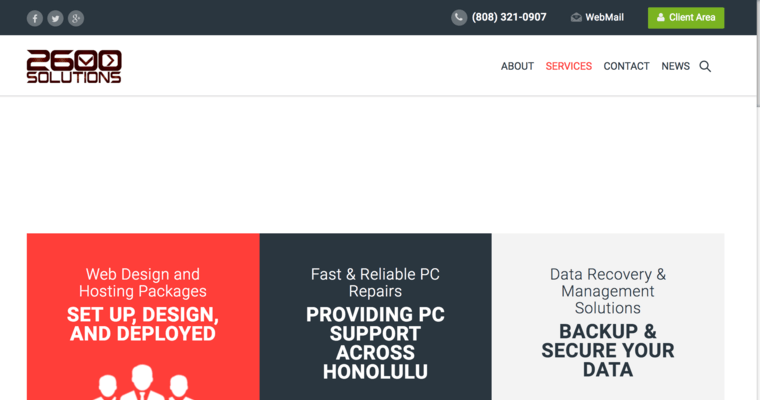 Service page of #9 Best Honolulu Web Development Agency: 2600 Solutions