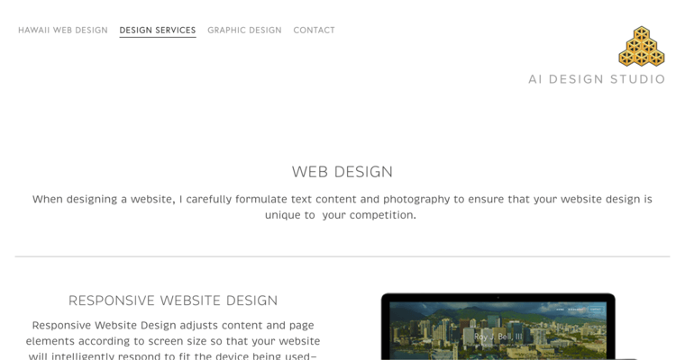 Service page of #2 Best Honolulu Web Development Agency: AI Design Studio