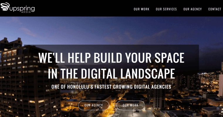 Home page of #5 Best Honolulu Web Development Firm: Upspring Media LLC
