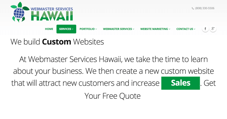 Service page of #6 Best Honolulu Web Development Business: Webmaster Services Hawaii, LLC