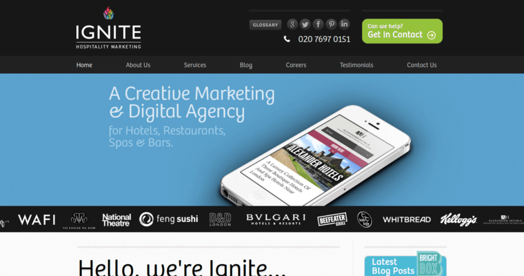 Home page of #9 Best Hotel Web Design Firm: Ignite Hospitality