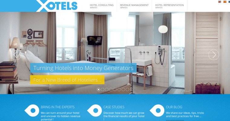 Home page of #4 Leading Hotel Web Design Company: Xotels