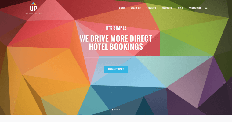 Home page of #4 Best Hotel Web Development Company: Up: The Hotel Agency