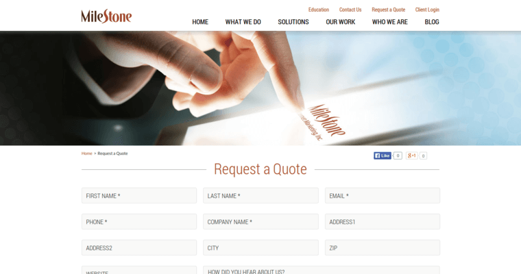Quote page of #5 Top Hotel Web Development Company: Milestone