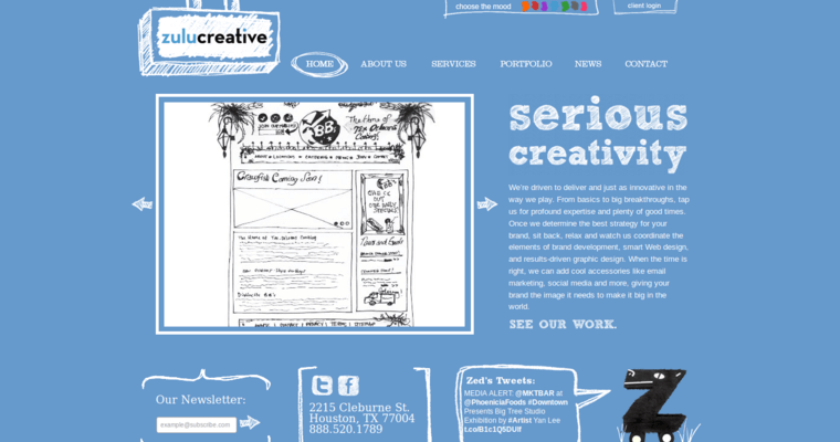 Home page of #4 Best Houston Website Design Business: Zulu Creative