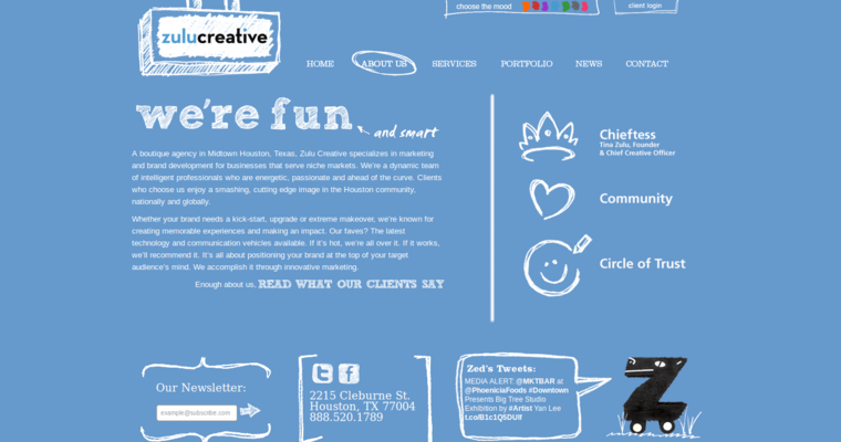 About page of #4 Best Houston Website Development Firm: Zulu Creative