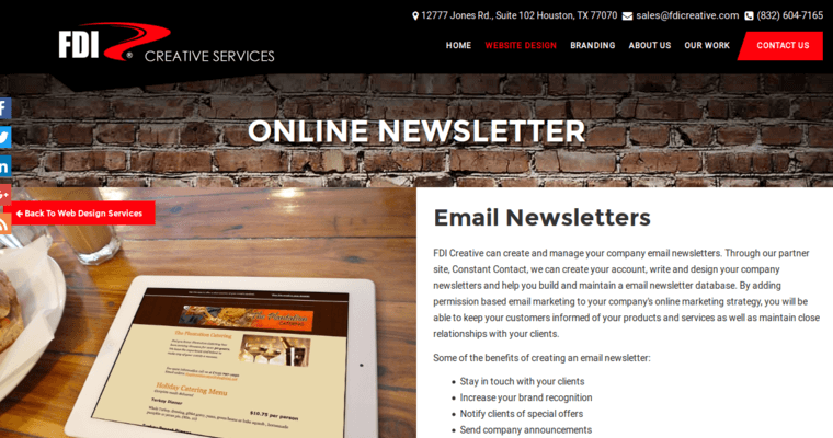 News page of #11 Top Houston Website Design Firm: FDI Creative