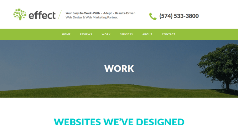 Work page of #10 Best Indianapolis Web Design Agency: Effect Web Agency