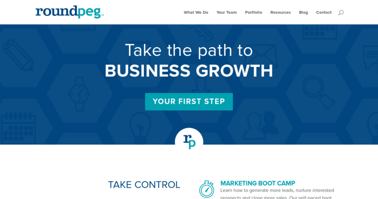 Home page of #8 Best Indianapolis Web Development Firm: Roundpeg