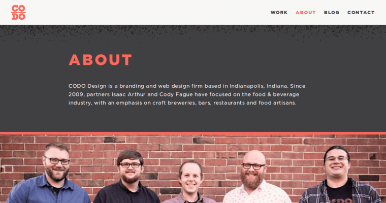 About page of #2 Top Indianapolis Web Design Firm: CODO Design