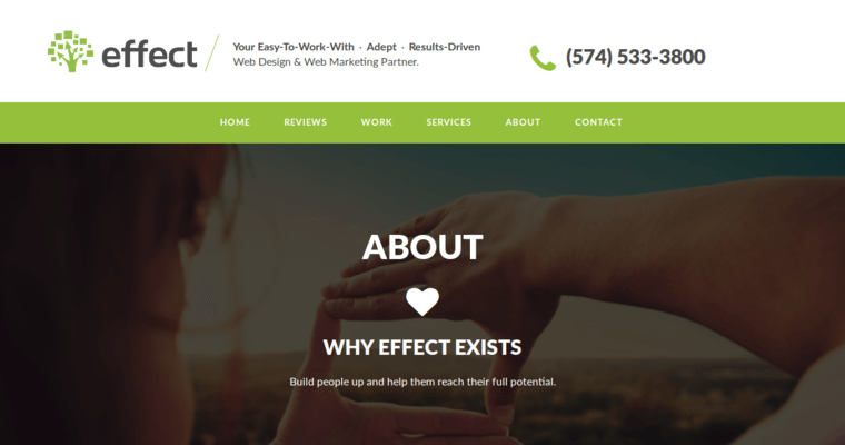 About page of #8 Top Indianapolis Web Design Company: Effect Web Agency