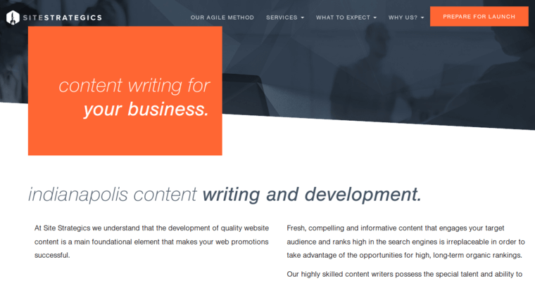 Development page of #4 Top Indianapolis Web Design Business: Site Strategics