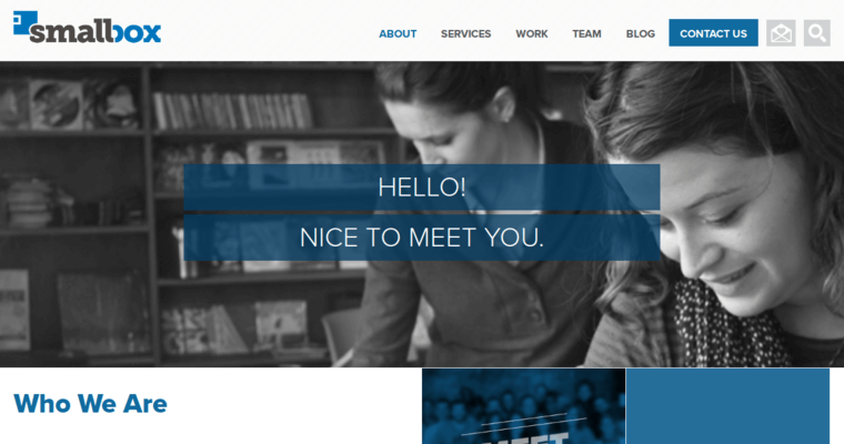 About page of #3 Best Indianapolis Web Design Company: SmallBox