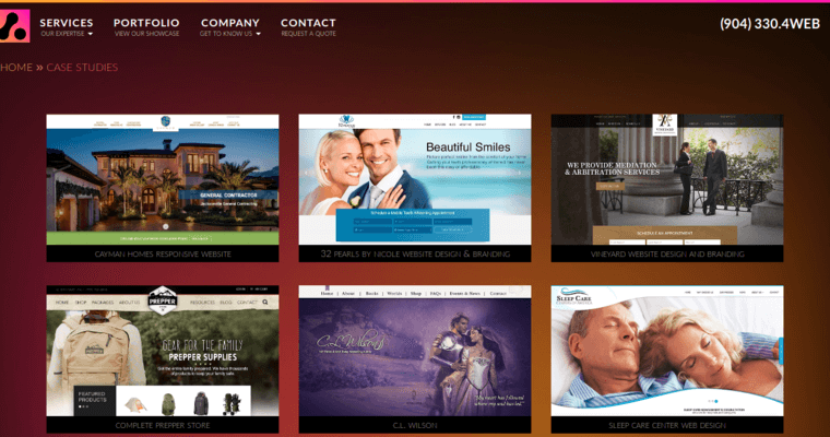 Folio page of #7 Top Jacksonville Web Development Agency: Artex Creative