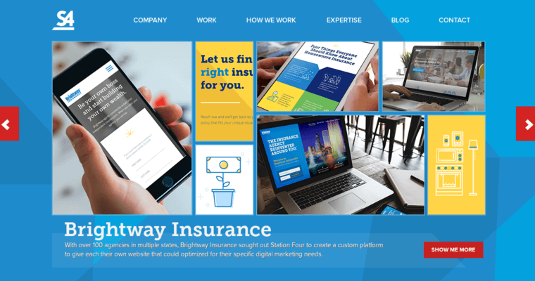 Home page of #2 Top Jacksonville Web Design Company: Station Four 