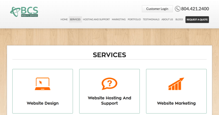 Service page of #8 Top Joomla Web Design Agency: BCS Website Services