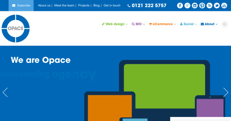 Home page of #9 Best Joomla Web Design Agency: Opace 