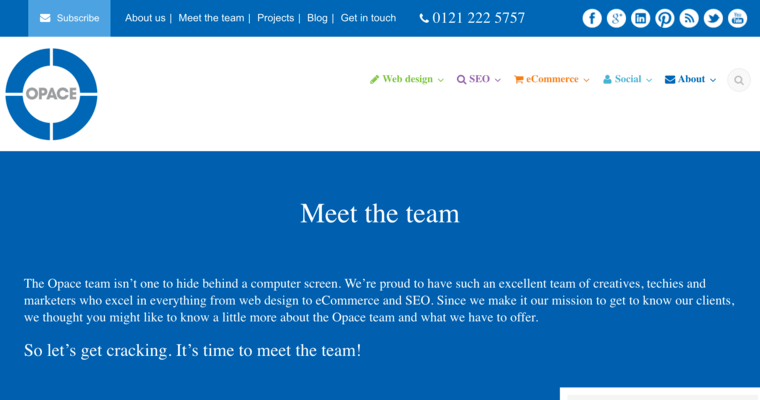 Team page of #9 Top Joomla Web Design Agency: Opace 