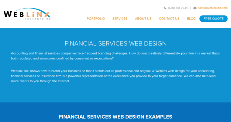 Service page of #6 Best Joomla Web Design Business: Weblinx Inc