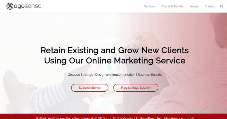 Home page of #7 Best Joomla Web Development Firm: OGO Sense