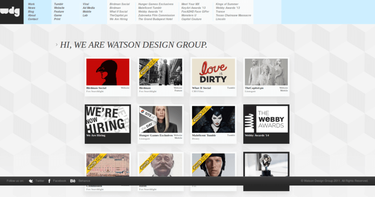 Home page of #3 Top Los Angeles Website Design Agency: Watson DG