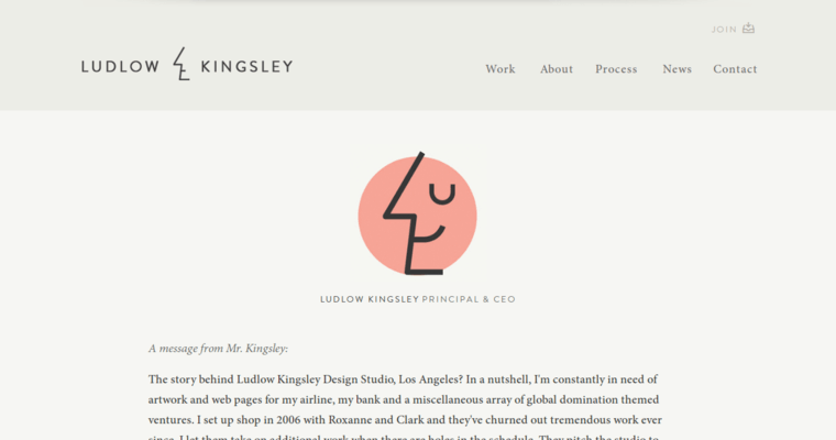 About page of #12 Best Los Angeles Web Design Firm: Ludlow Kingsley
