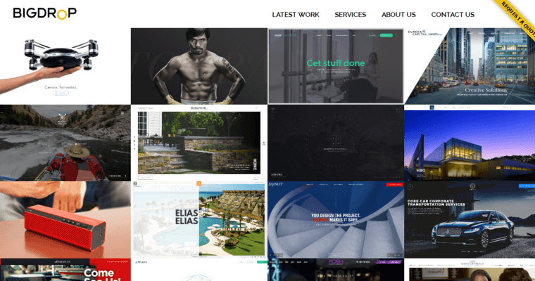 Latest Work page of #1 Best LA Web Design Company: Big Drop Inc