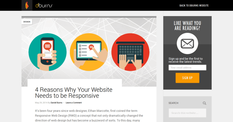 News page of #8 Top LA Web Design Firm: Dburns