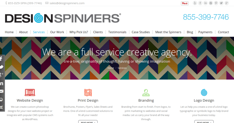 Service page of #11 Top LA Website Design Business: Design Spinners