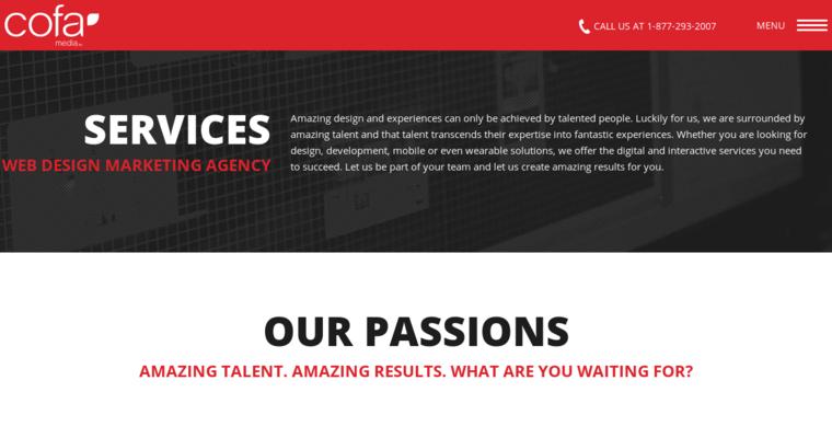 Service page of #6 Best LA Website Design Firm: Cofa Media