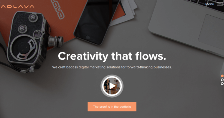 Home page of #2 Best Las Vegas Web Design Agency: Adlava