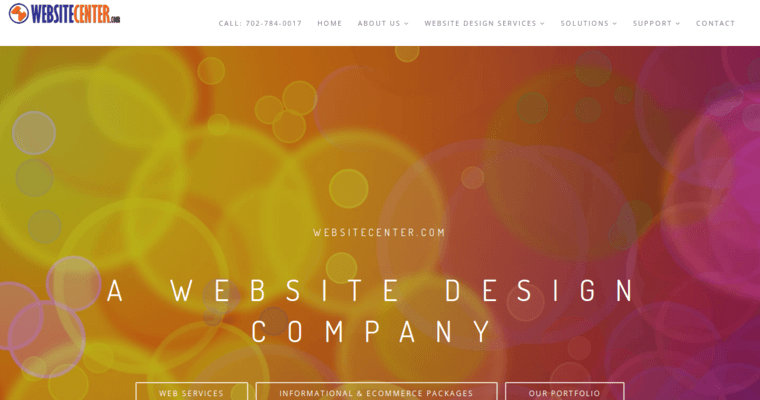 Home page of #4 Best Las Vegas Web Design Business: WebsiteCenter.com
