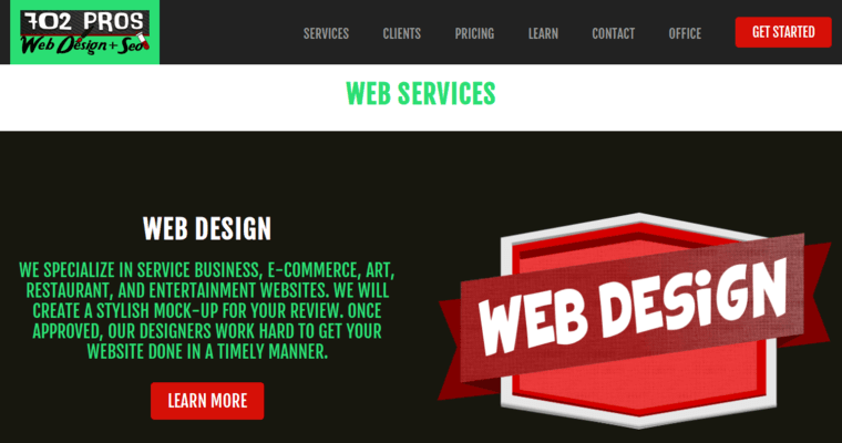 Service page of #7 Top Vegas Web Design Firm: 702 Pros