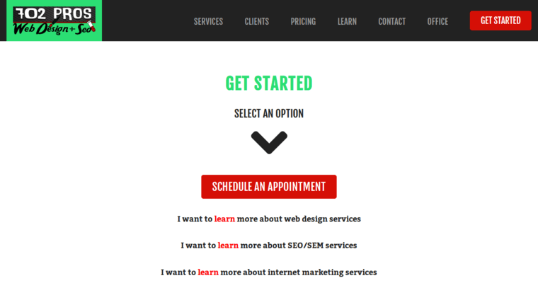 Started page of #7 Top Vegas Web Design Firm: 702 Pros