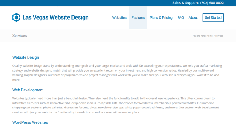 Service page of #6 Best Las Vegas Web Development Agency: Las Vegas Website Design