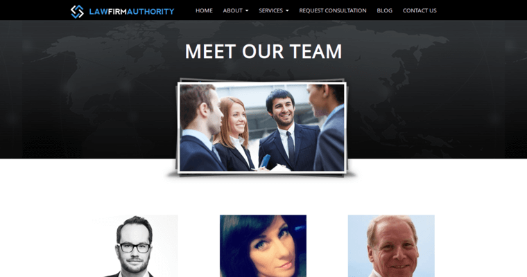 Team page of #8 Leading Law Web Design Business: Law Firm Authority