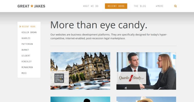 Work page of #5 Top Law Web Design Firm: Great Jakes