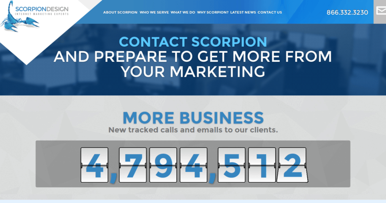 Contact page of #3 Best Law Web Design Business: Scorpion Design