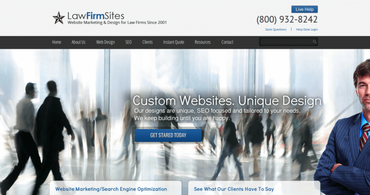 Home page of #11 Best Law Web Design Business: Law Firm Sites