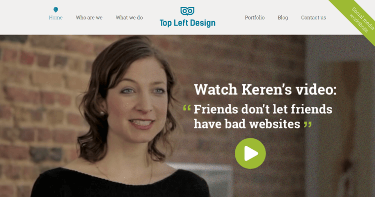 Home page of #10 Top London Web Design Company: Top Left Design 