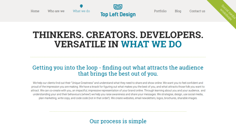 What page of #10 Best London Web Design Agency: Top Left Design 