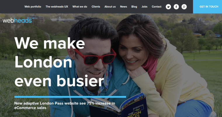 Home page of #7 Top London Web Development Firm: Webheads